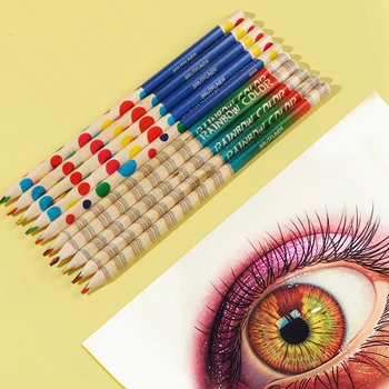 10 шт./лот, Сделай сам, милый профессиональный цветной карандаш, цветные карандаши Wood Rainbow
