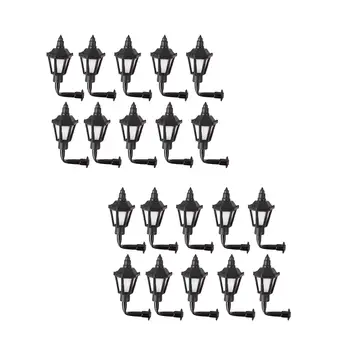 10 Штук Лампа 1/87 Имитация декора Винтажные модели настенных светильников мебель Железная Дорога Почтовые лампы Мини Масштабная модель освещения