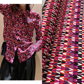 145 *50 см Европейская и американская новая цифровая печать с буквами, высококачественная ткань для одежды ручной работы, ткань для платья-рубашки 