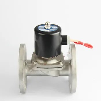 2-ходовой электромагнитный клапан с фланцем из нержавеющей стали DN32 AC220V DC24V Мембранный 2-ходовой Электромагнитный клапан