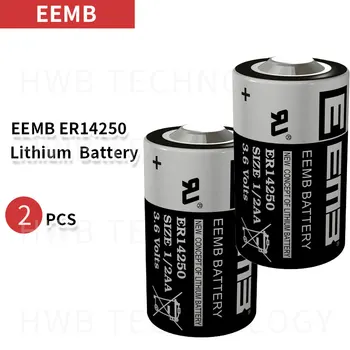 2 шт./лот EEMB ER14250 1/2 AA 3,6 В 1200 мАч ПЛК литиевая батарея промышленное контрольно-измерительное оборудование и инструменты батарея