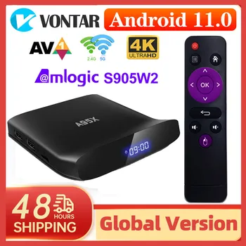 2022 A95X W2 Android 11 Smart TV Box Amlogic S905W2 4 ГБ ОЗУ 64 ГБ Двойной Wifi 4K 60fps медиаплеер VP9 BT5.0 2 ГБ 16 ГБ A95XW2 TVBox