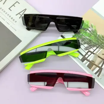 2023 Новые Солнцезащитные очки с милым прямоугольным рисунком для девочек и мальчиков, детские Ретро Квадратные Очки, Солнцезащитные очки с детским оттенком UV400 на открытом воздухе
