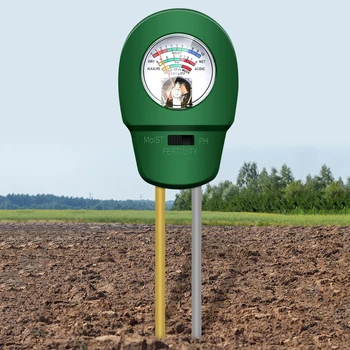 3 в 1 тестер PH почвы для растений Портативный анализатор влажности почвы садовый инструмент Датчик контроля кислотности влажности PH