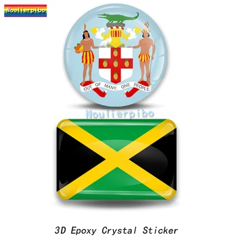 3D Эпоксидная смола Флаг Ямайки Национальная Эмблема Наклейка на Купол автомобиля Бампер окна автомобиля Мотоциклетный Шлем Виниловая Наклейка на ноутбук для мобильного телефона
