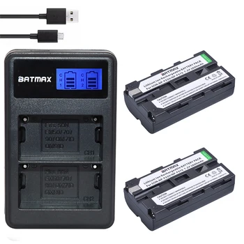 Batmax 2600mAh 2PcsNP-F550 NP-F330 NP F550 NP F330 Аккумулятор для Камеры + ЖК-Дисплей с Двойным USB-Зарядным Устройством для Sony NP-F550 NP-750 Подсветка Камеры
