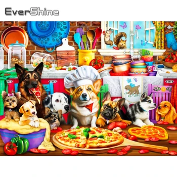 EverShine 5D DIY Хобби, алмазная вышивка, Кухня для собак, Алмазная живопись, Корм для животных, Рукоделие, Персонализированный подарок