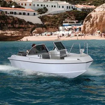 Kinlife 7,85 м/26 футов Алюминиевая Стабильная Пассажирская моторная лодка с высокой скоростью вращения, Роскошная Патрульная яхта для рыбалки