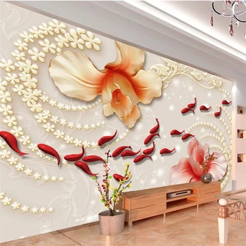 wellyu заказал большой настенный художник с красивой резьбой по нефриту, цветы магнолии с более чем 3D фоновой стеной