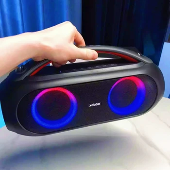 XDOBO Vibe Plus 80 Вт высокомощные Bluetooth-колонки портативный наружный водонепроницаемый проводной сабвуфер 360 стерео объемного звучания Caixa De Som