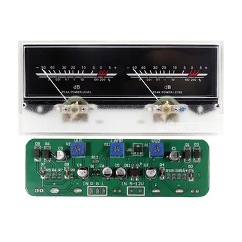 XV-01 Двухконтурный измеритель VU, плата стереоусилителя, Индикатор уровня звука в ДБ, Регулируемая подсветка с драйвером