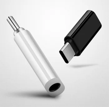 Адаптер от USB C до 3,5 мм разъема для наушников, совместимый со вспомогательным кабелем Type C для наушников, цифровой преобразователь 1ШТ