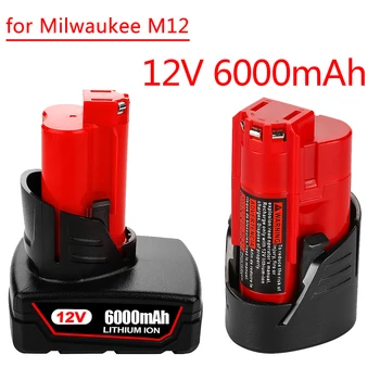 Аккумулятор 12V 6.8Ah/12.8Ah Аккумуляторная Батарея Для Беспроводных Инструментов Milwaukee M12 XC 48-11-2402 48-11-2411 48-11-2401 MIL-12A-LI