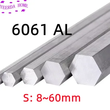 Алюминиевый шестигранный стержень диаметром 8 ~ 60 мм, шестигранный стержень 6061, модель 