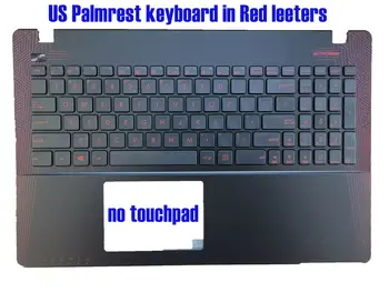 Американская клавиатура с подставкой для рук для Asus K550V K550VX K550J K550JK K550JX с красными буквами