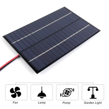 Водонепроницаемая солнечная панель 8 Вт 18 В, поликристаллическая плата, портативное зарядное устройство для солнечных батарей 200x130 мм для зарядки аккумулятора 12 В-18 В