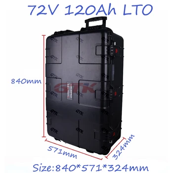 водонепроницаемый LTO 72v 120Ah литий-титанатный аккумулятор 100A BMS для 7000w 6000W EV RV трехколесный Вилочный погрузчик Мотоцикл AGV + 10A зарядное устройство