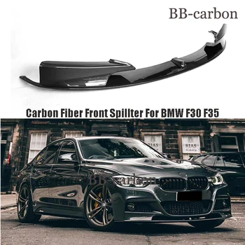 Для BMW 3 Серии F30 F35 MP Styling Настоящий Карбоновый Неокрашенный Автомобильный Обвес Из Стекловолокна Передняя Губа Сплиттер Бампер