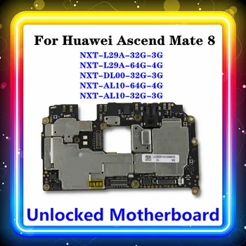 для Huawei Ascend Mate 8 Материнская Плата 32G 64G Заменена Материнской Платой Оригинальная Чистая Системная Логическая плата EMUI Установлена ОС Android