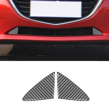 Для Mazda 3 Axela 2014-2018 Клыки переднего бампера Декоративная наклейка Наклейка из углеродного волокна Аксессуары для интерьера автомобиля