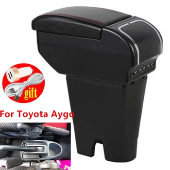 Для Toyota Aygo BJ подлокотник кожаный ящик для хранения центральный подлокотник детали интерьера аксессуары украшения стайлинга автомобилей