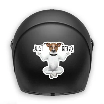 Для шлема, мотоцикла, автомобиля, наклейка just relax dog, съемная наклейка, 1 шт.