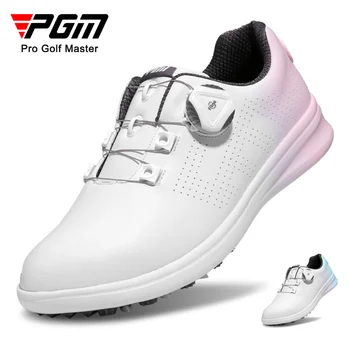 Женские туфли для гольфа PGM, водонепроницаемые, противоскользящие, женские легкие, мягкие дышащие кроссовки, женская спортивная обувь с ремешком на ручке XZ255
