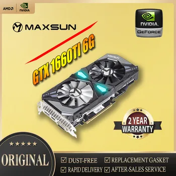 Используемая видеокарта MAXSUN NVIDIA GeForce GTX1660TI 6G с двойным вентилятором 12 Нм GDDR6 192Bit для игрового графического процессора