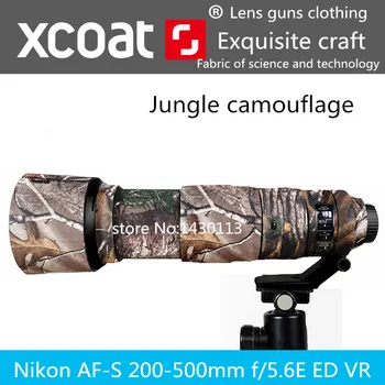 Камуфляжное покрытие объектива камеры для Nikon AF-S 200-500 мм f/5.6E ED VR-объектива, Камуфляжная защитная крышка, камуфляж в джунглях