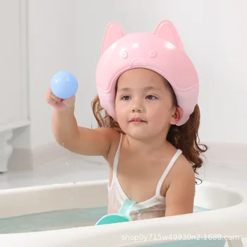 Колпачок для детского шампуня, Регулируемая детская шапочка для душа, Водонепроницаемый козырек для детской ванны, симпатичная шапочка для мытья волос для защиты глаз