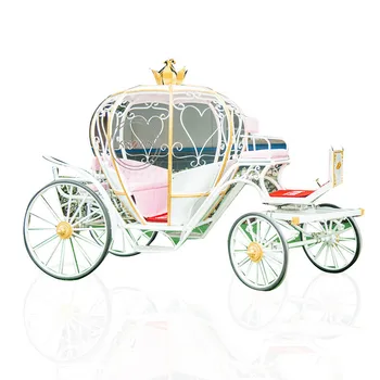 Королевская рождественская металлическая белая карета Золушки с тыквой, запряженная лошадьми, передвижная туристическая тележка для свадебного украшения.