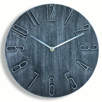 Легкие Роскошные настенные часы с бесшумным текстом в скандинавском стиле, Однотонные настенные часы для гостиной, 12-дюймовый громкоговоритель, часы с беззвучным звуком.