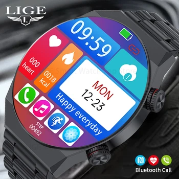 Мужские смарт-часы Lige с функцией Bluetooth для звонков, умные часы с зарядным устройством, полностью сенсорный экран, спортивные, фитнес-водонепроницаемые умные часы IP68 для мужчин и женщин