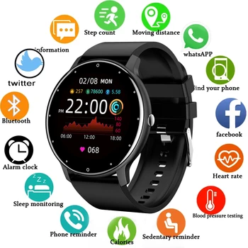 Мужские смарт-часы ZK30 с полным сенсорным экраном, спортивные часы для фитнеса, мужские IP67 Водонепроницаемые Bluetooth для Android IOS, умные часы для мужчин