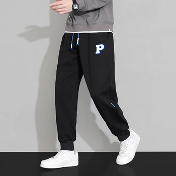 Мужские спортивные брюки 2023, повседневные брюки в стиле хип-хоп, спортивная одежда для спортзала, спортивные брюки, удобные хлопчатобумажные брюки для фитнеса, молодежные брюки для бега трусцой