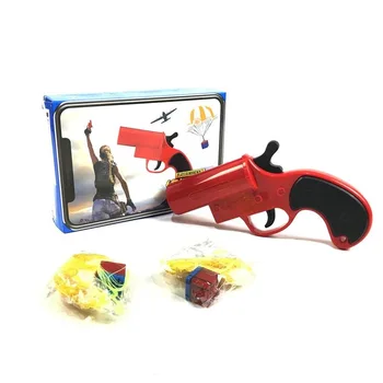 Пластиковый брелок с парашютом, игрушка-непоседа, модель тактического сигнального пистолета в форме мини-пистолета