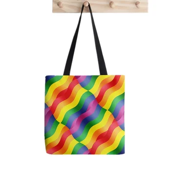 Покупательница, губная помада с искусственным блеском, сумка с лесбийским принтом, женская сумка для покупок в стиле Харадзюку, женская сумка для покупок на плечо, Женская холщовая сумка