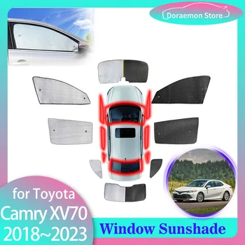 Полный Автомобильный Солнцезащитный Козырек для Toyota Camry XV70 Daihats Altis 2018 ~ 2023 Рамка Переднего Лобового Стекла Шторка Солнцезащитный Козырек Заднего Бокового Окна