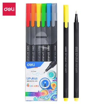 Ручки Deli Fineliner Моющийся маркер нейтрального цвета для школьных канцелярских принадлежностей Набор ручек Kawaii Ink Pen Товары для рукоделия