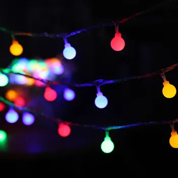 Светодиодные гирлянды с шариками, сказочная гирлянда, Рождественское украшение для балкона, свадебный декор для дома, питание от аккумулятора