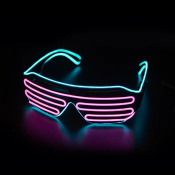 Светящиеся очки LED Gafas Luminous Bril Neon Christmas Glow Солнцезащитные очки с мигающим светом Стекло для вечеринок Реквизит Костюмы Новые