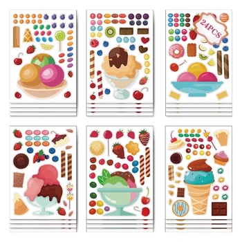 Сделай сам Забавные наклейки для мороженого Художественные поделки IMAO-наклейки-наклейки Используй свое воображение