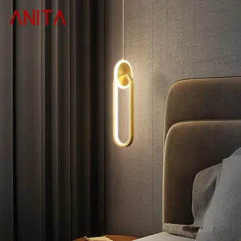 Современный светодиодный латунный подвесной светильник ANITA 3 цвета, креативный декоративный подвесной светильник для дома, спальни