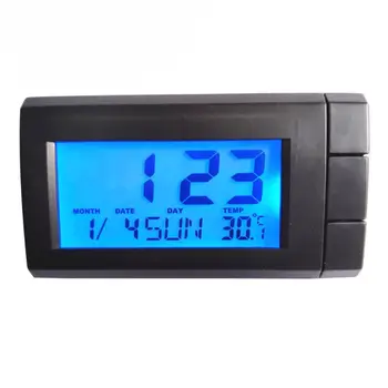 Универсальные часы-термометр 2-в-1, измеритель температуры, Календарь, электронные часы, автомобильные часы с центральным управлением, высокая точность