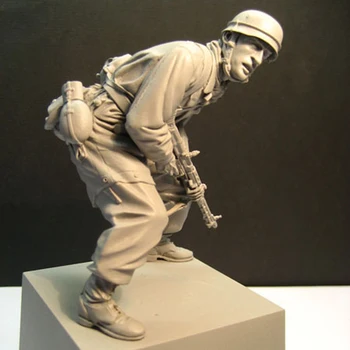 Фигурка из неокрашенной смолы в масштабе 1/16, коллекционная фигурка солдата в Нормандии