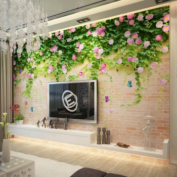 фотообои beibehang с розами на заказ Большие 3D стерео романтические свадебные комнаты гостиная спальня цветы тюльпана 3d фрески обои